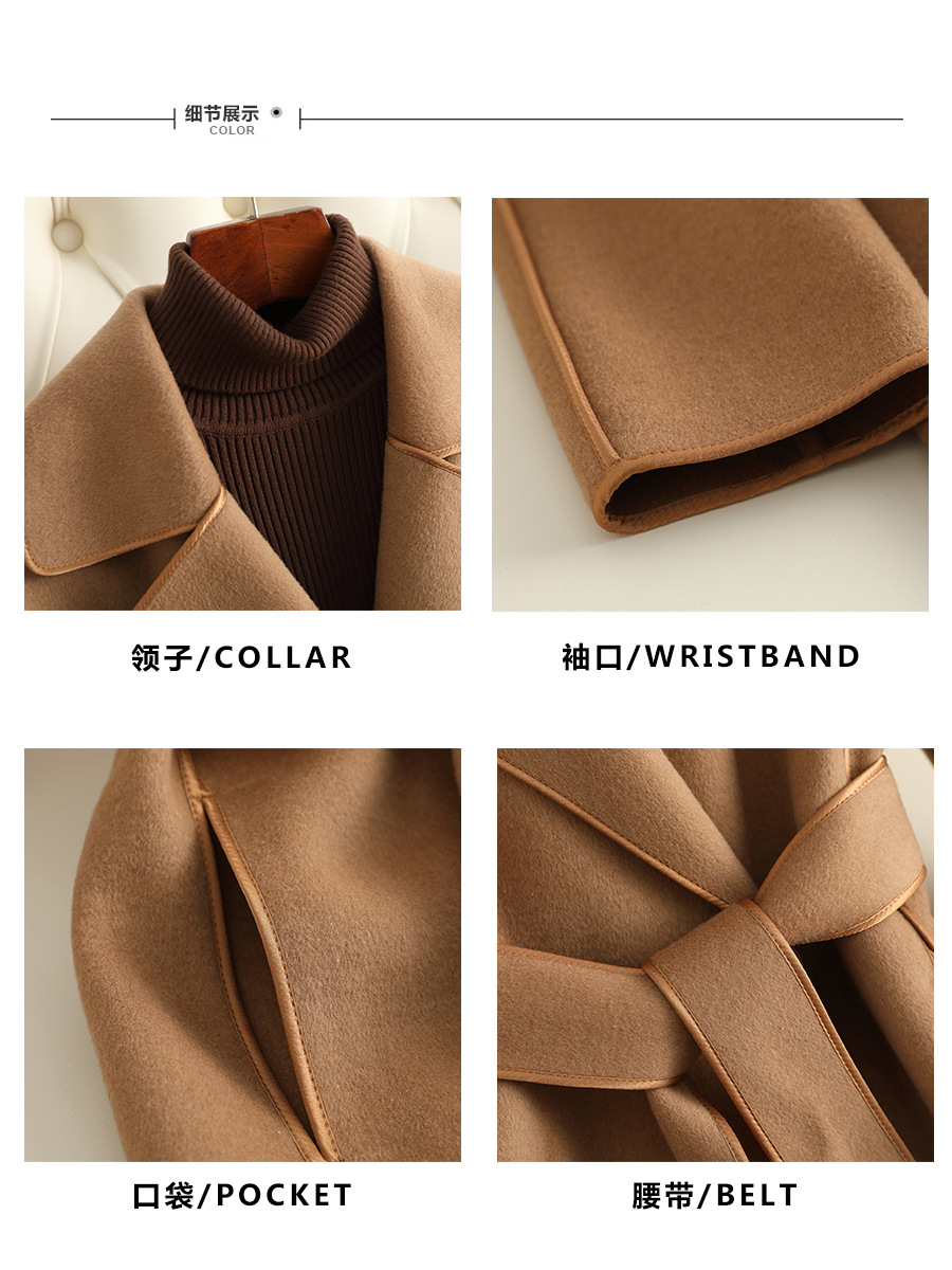 Picture of Double-Sided Cashmere Outwear for Women Mid-Length 2025 Autumn and Winter New 100% Wool Outwear Outwear for Women Wholesale