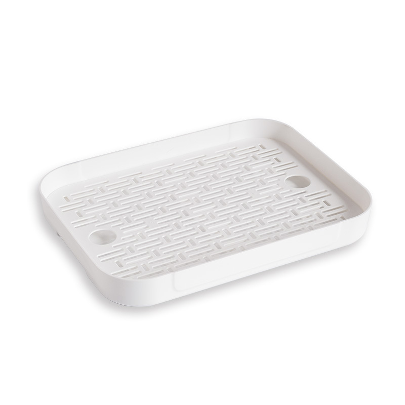 Picture of Creative Draining Tray Household Rectangular Mini Water Storage Tea Tray Plastic Double-Layer Water Cup Storage Fruit Plate