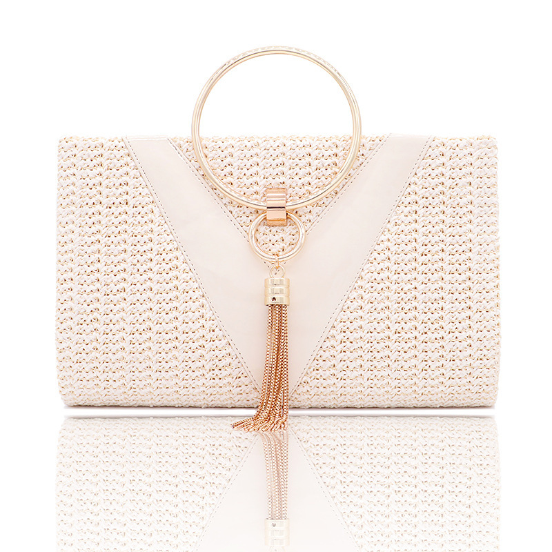 Picture of Henglida 2021 summer European and American cross-border e-commerce woven dinner bag bridal bag Fashion Women's clutch factory