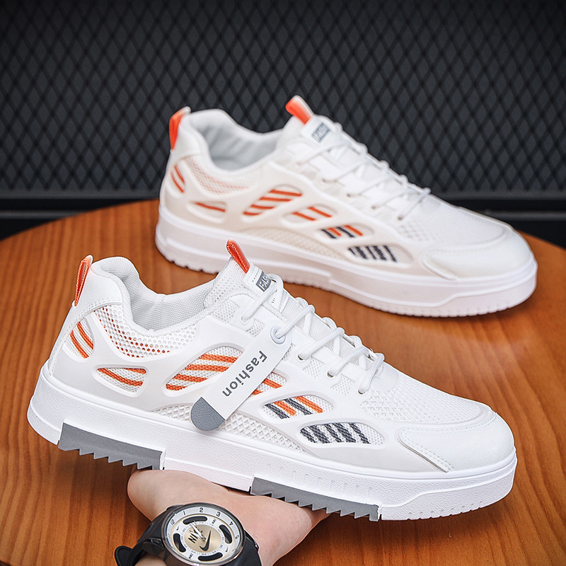 Picture of Men's Shoes 2025 Summer New Breathable Thin Mesh Shoes Korean Fashionable Casual Sneakers Sports Fashion White Shoes