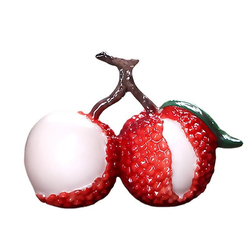 Picture of Tea pet small ornaments color change litchi fruit Bayberry golden toad tea table tea play creative tea table ornaments tea set ornaments