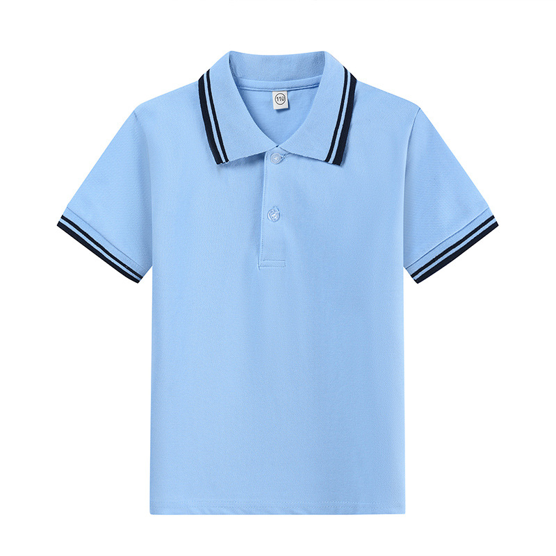 Picture of kids Children's T-shirt Long Sleeve Cotton White Lapel Polo Shirt for Boys and Girls Elementary School Students Middle and Large Children's School Uniform