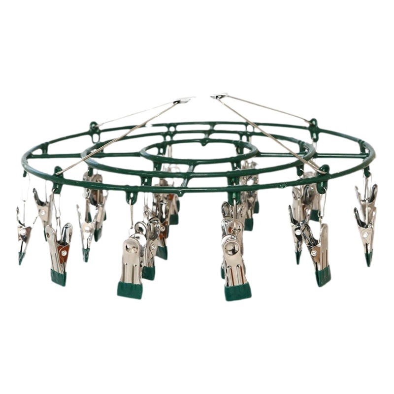Stainless steel drying socks clip drying rack multi-clip household hanging clothes balcony windproof multi-functional drying underwear socks clip