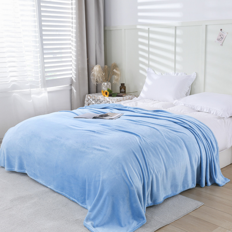 Picture of Small blanket winter coral blanket flannel single double bed sheet thickened female student dormitory quilt nap blanket