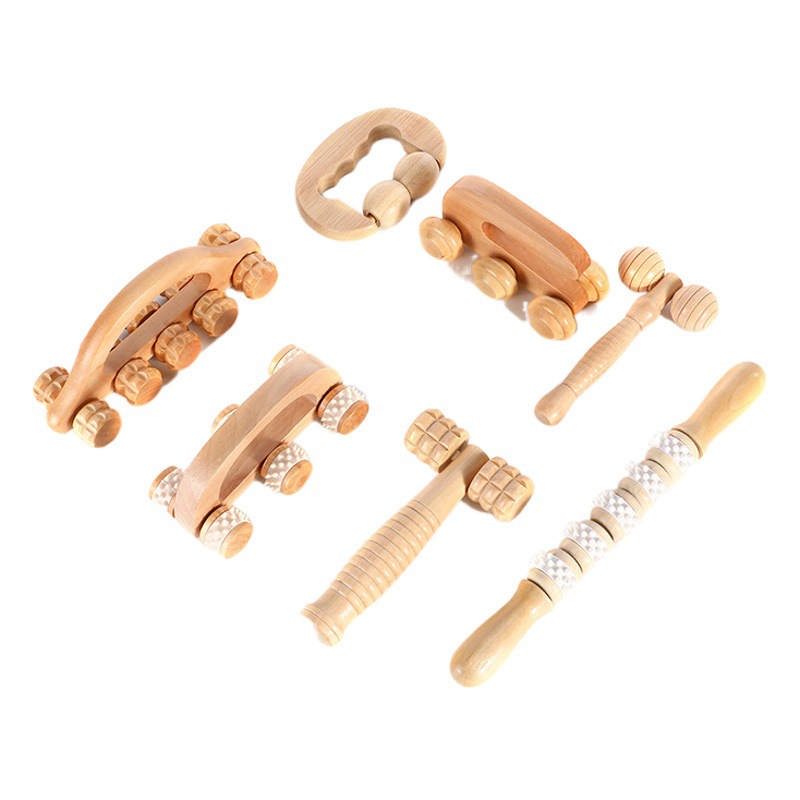 Wooden Massager suit Mother's Day Gift Handheld Labor-saving Convenient Simple and Practical Meridian Massage Artifact