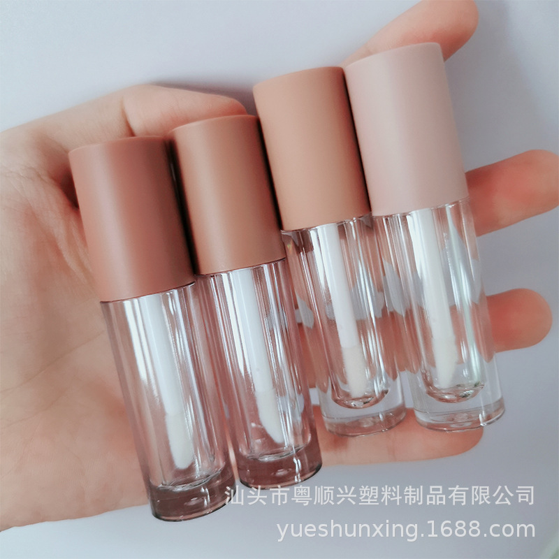 Hot-Selling Customized Silicone Headgear Round 2.7ml Lip Gloss Tube Small Capacity Frosted Lip Glaze Tube Empty Tube