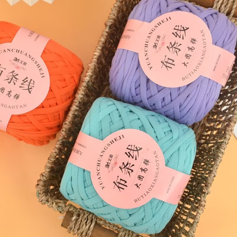 Large Group of High Elastic Cloth Slippers Hand-woven Slippers DIY Crocheted Cotton Shoes Wool Shoes Storage Basket Cradle Bag