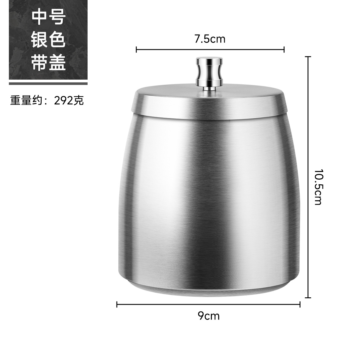 Picture of Wholesale titanium-plated stainless steel ashtray with lid thickened and raised anti-fly ash Internet cafe bar KTV office laser