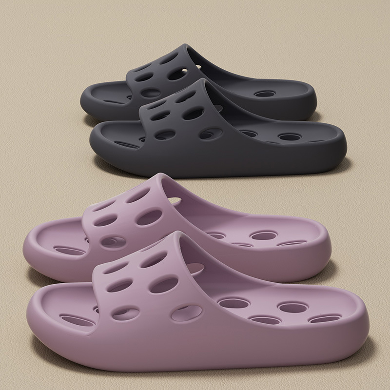 Bathroom Slippers Women's Summer 2024 New Indoor Home Bathroom Bath Anti-slip Leakage Hole Slippers Men's Slippers