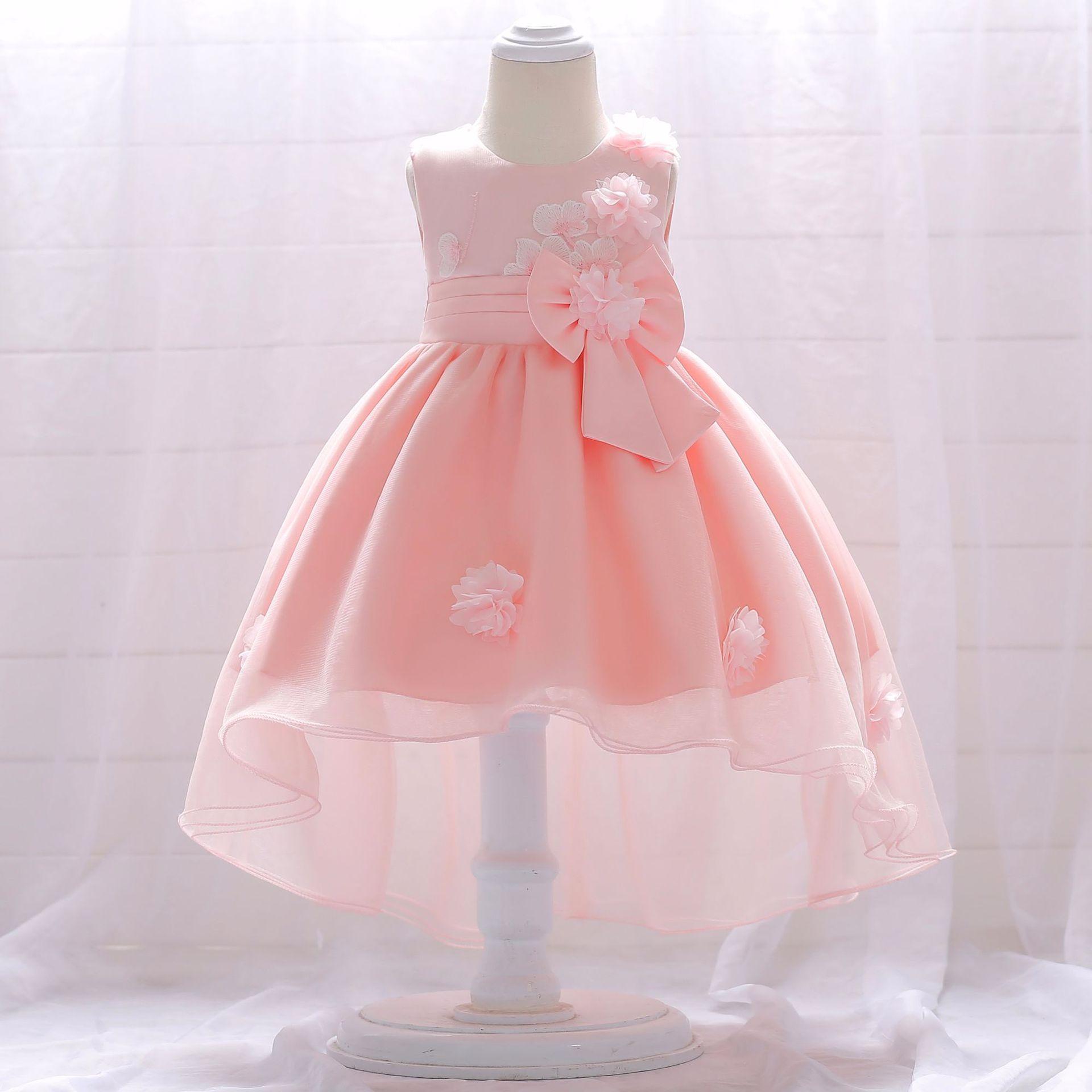 Foreign trade new baby one-year-old wash dress baby full moon birthday gift tail flower puffy princess dress