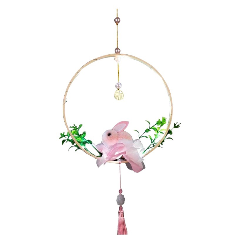 2025 New Antique Mid-Autumn Festival Lantern Kidsren's DIY Handmade Material Bag Satchel Rabbit Palace Lantern Mid-Autumn Festival Lantern