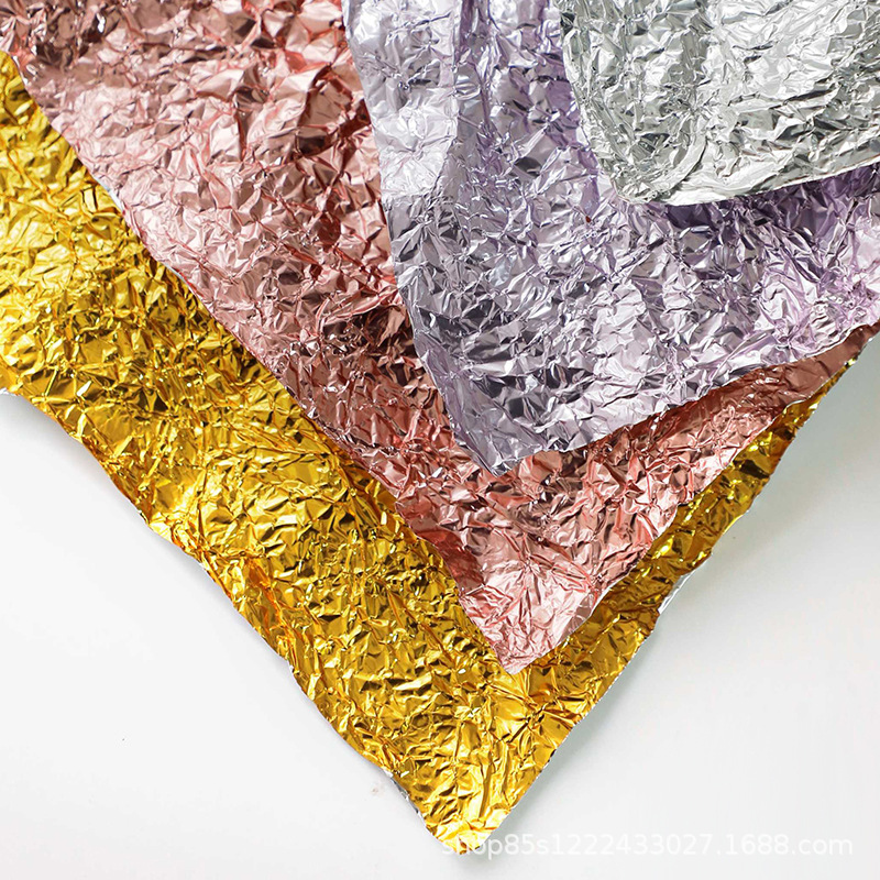 Zhuo fiber flower tin foil paper silver flower wrapping paper bouquet material waterproof flower wrapping paper
