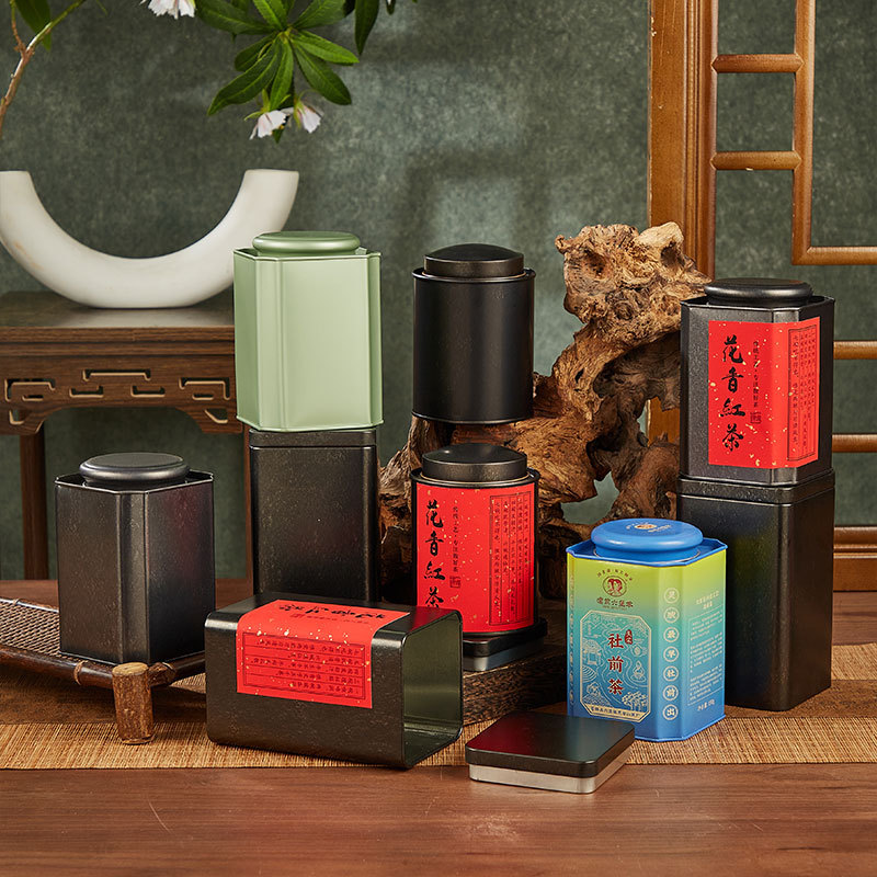 Wholesale Tin Can Jasmine Tea Green Tea Oolong Tea Storage Can Black Tea Tinplate Can Tea Can White Tea Tea Box