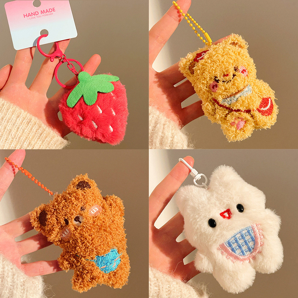 Creative Push Stall Cartoon Plush Doll Pendant All-match Key Chain Pendant Girl Bag Doll Hanging Accessories