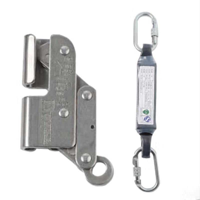 Picture of Outdoor high-altitude steel wire rope rock climbing self-locking device high-altitude operation rope anti-falling steel lock falling device slider equipment