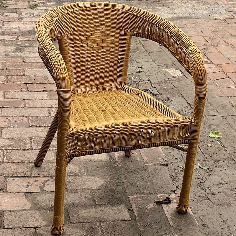 Elevated Armchair with Backrest, Indoor Chair, Rattan Chair, Outdoor Chair, Rattan Chair, High Rattan Chair