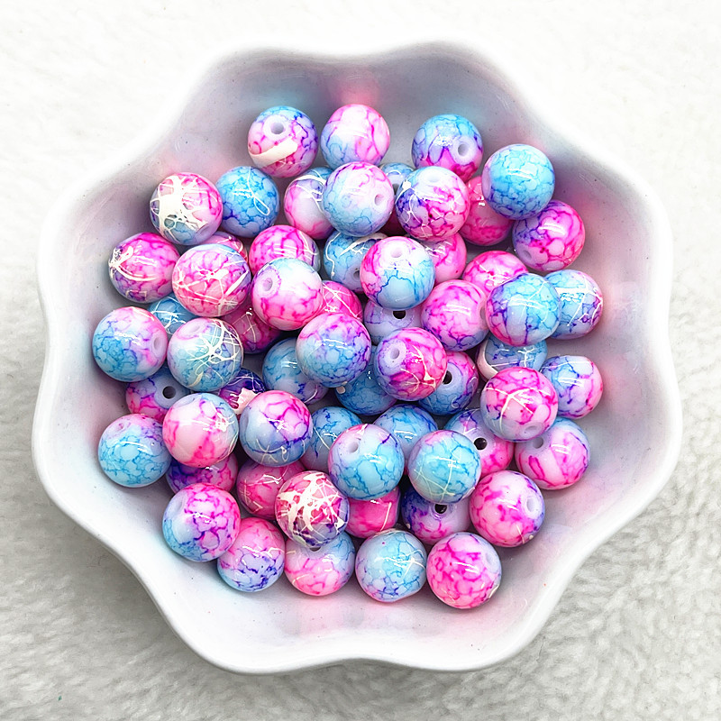 Picture of In stock two-color round beads glass beads loose beads handmade diy bracelet accessories wholesale necklace jewelry beaded material