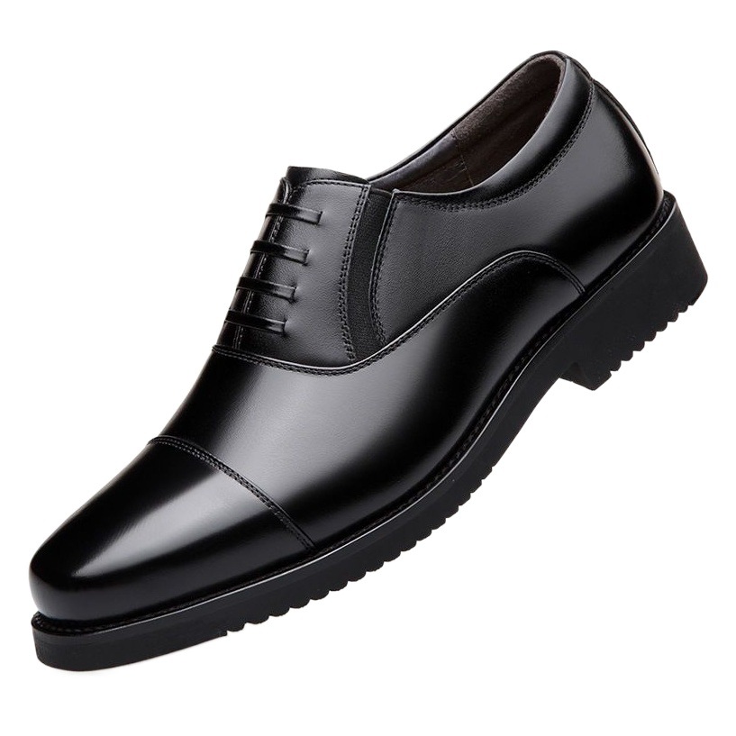 Men's Shoes New Business Casual Leather Shoes Three Joint Security Work Shoes Black Four Seasons Leather Shoes Soft Sole Shoes