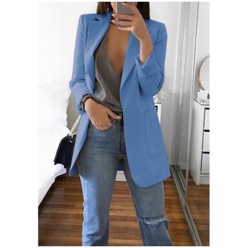 Picture of Wish Amazon 2021 European and American fashion lapel slim cardigan elegant suit jacket women