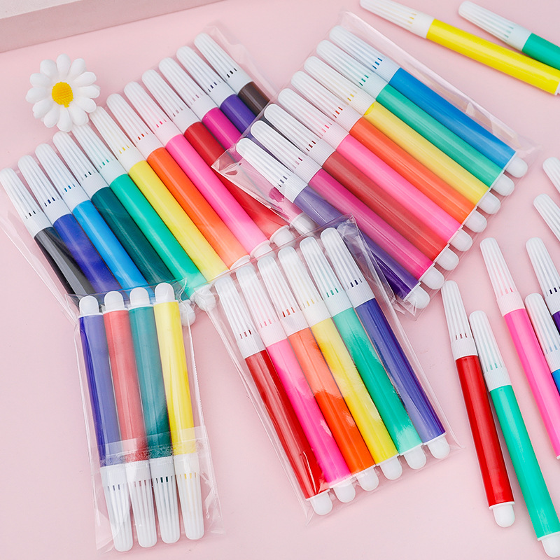 12 Color 6 Color Mini Graffiti Watercolor Pen Kindergarten Washable Art Painting Brush Children Color diy Brush