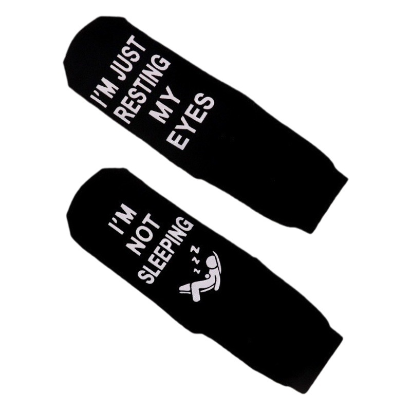 in stock I 'M NOT SLEEPING European and American cross-border letter non-slip dispensing socks cotton floor socks