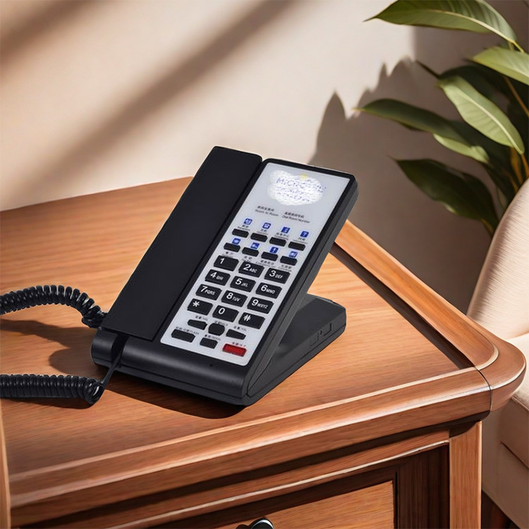 Ruifenghao High-end Hotel Guest Room Special Telephone Set Hotel Front Desk Telephone Block Inline Fixed Telephone Set Guest Room