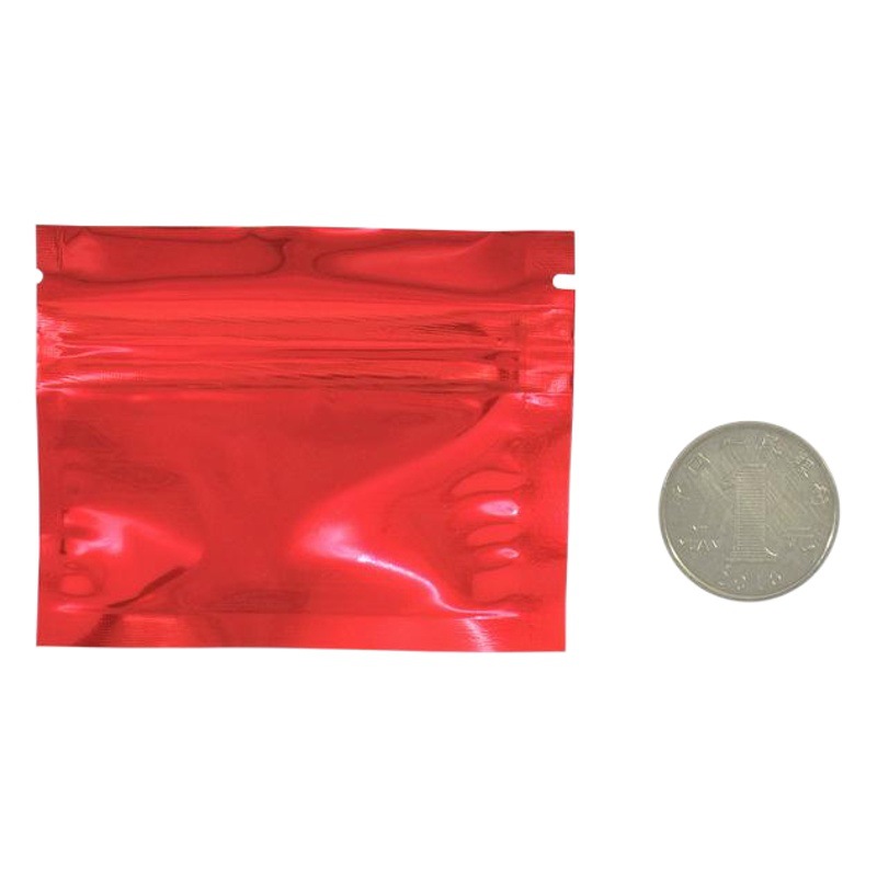Double-sided bright color aluminum foil self-sealing bag aluminized sample bag powder cosmetic food packaging bag