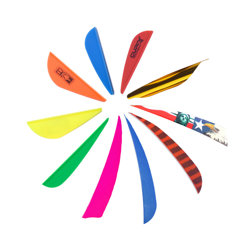 Picture of Factory in stock wholesale water drop rubber feather shield-shaped real feather bow and arrow archery various kinds of Arrow feather bow and arrow archery equipment