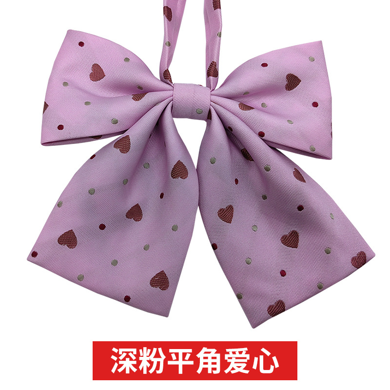 Picture of JK Fresh Japanese Style Knot-free Bow Tie Women's Bow Pointed Dot Pattern Shirt Collar Flower Academy Style Decoration