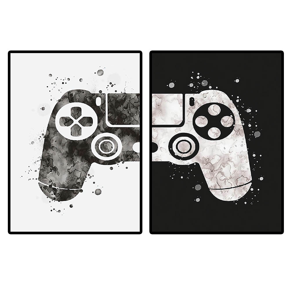 Picture of AliExpress hot sale game handle hanging painting abstract watercolor boy living room bedroom decoration canvas painting core