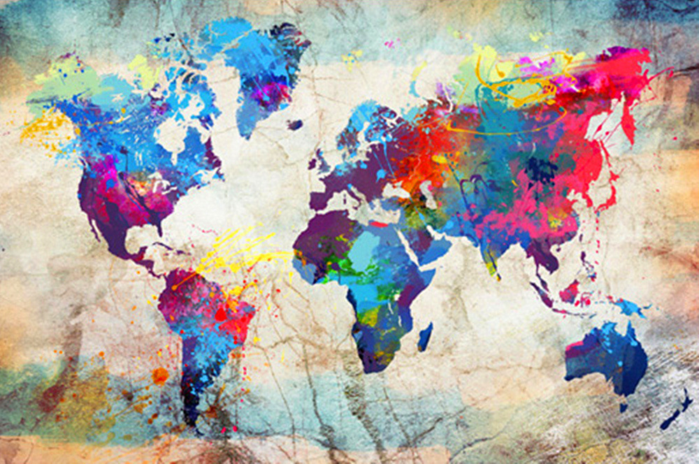 Factory wholesale diy diamond embroidery round diamond full diamond poster map Diamond painting cross stitch