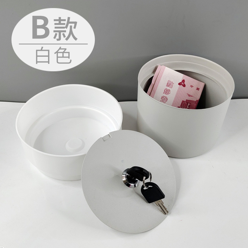 Picture of A generation of flowerpot piggy bank creative with lock iron box insurance key Mini Storage box hidden money gift