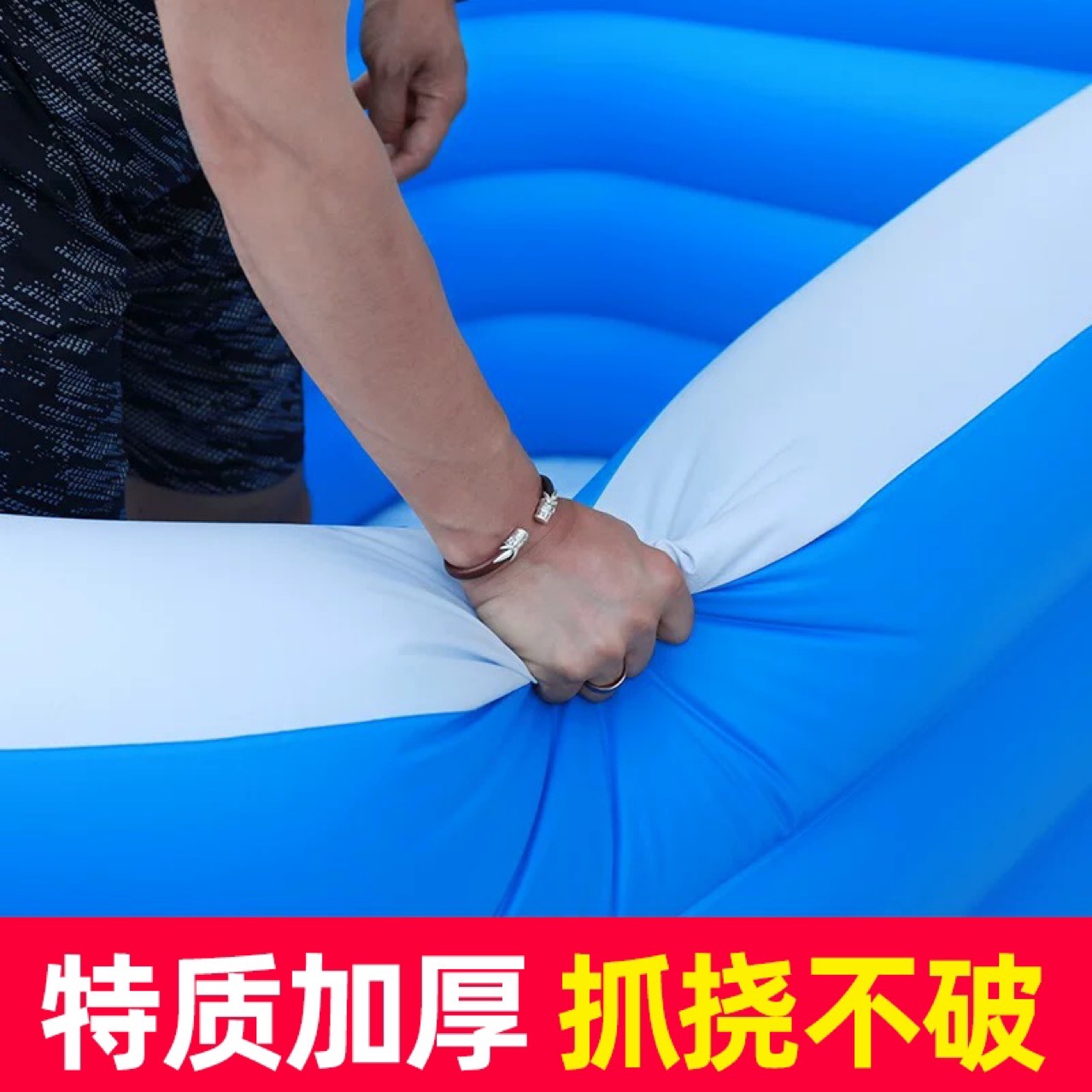 Picture of Cross-border factory direct wholesale 3 meters blue and white three rings inflatable thickened swimming pool ball pool children's pool