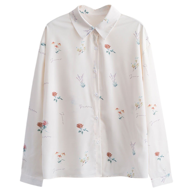 Picture of 2024 Spring New Korean Design Niche Stylish Top Trendy Chiffon Lapel Long-Sleeved Shirt for Women