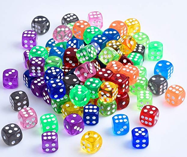 16mm transparent dot dice transparent color Foreign trade cross-border products rounded transparent crystal sieve