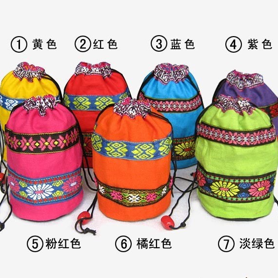Picture of Yunnan Pu-erh tea can hold mini Pu-erh tea ethnic small cloth bag small Tuo tea packaging bag tea cloth bag