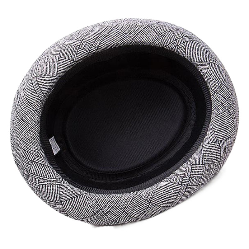 European and American Cotton and Linen Plaid Sun Protection Hat for Men, Simple Retro Jazz Hat, Outdoor Sunshade, Gentleman Hat, Hip-Hop Street Dance Hat
