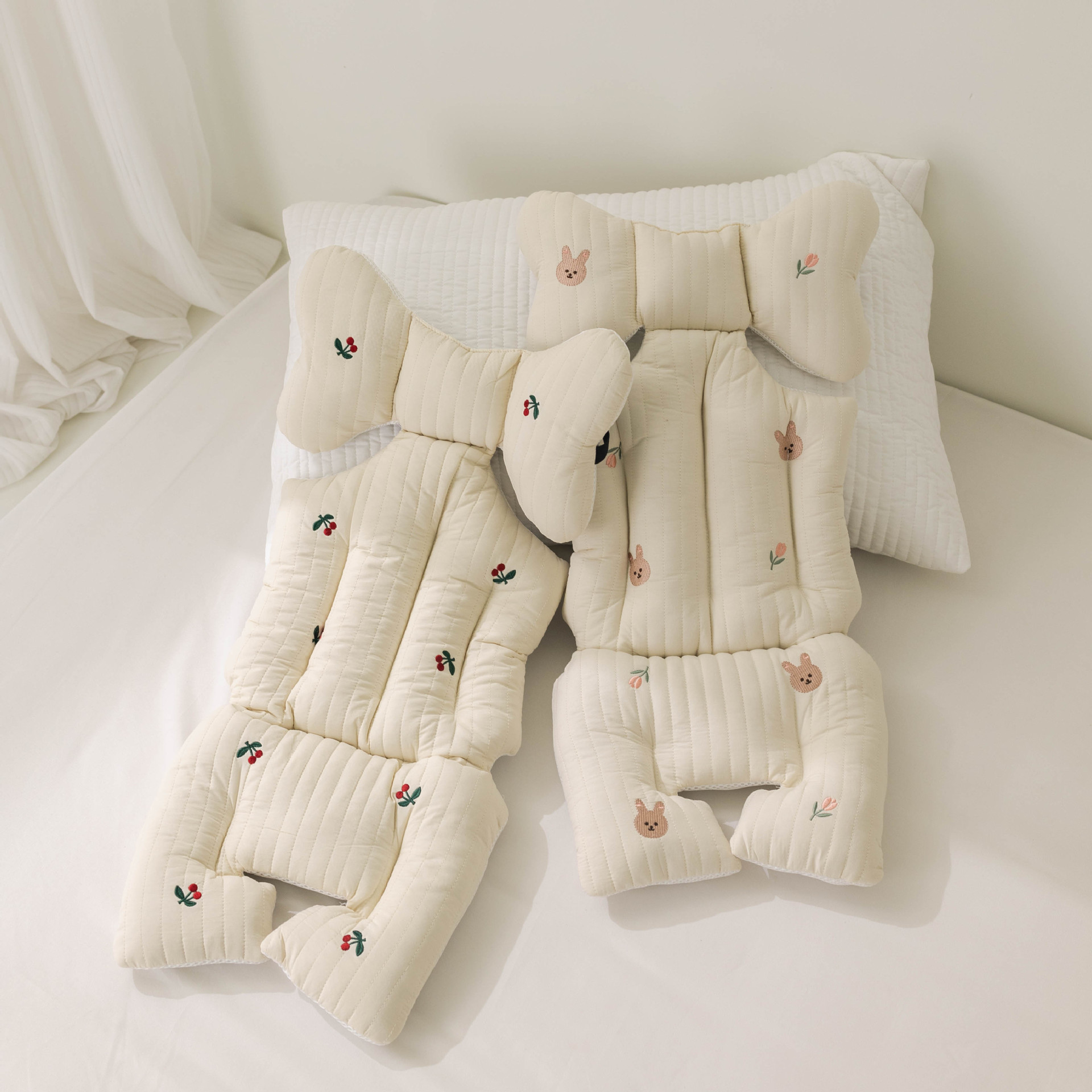 Picture of South Korea baby stroller embroidered cotton cushion autumn and winter thickened baby cotton cushion stroller artifact universal cushion New