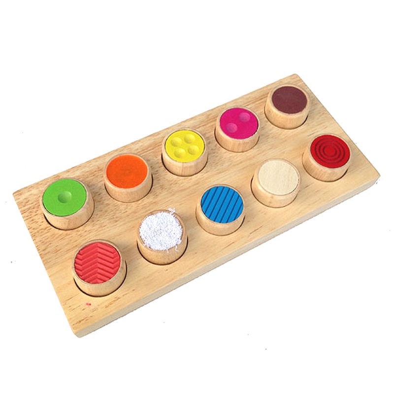 Picture of Montessori Early Education educational toys children's sensory teaching aids touch Baby Touch touch touch memory training matching board