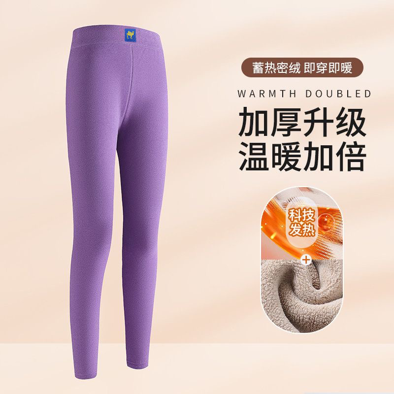 Picture of Lamb fleece camel wool warm pants autumn and winter plus size fat sister cold-proof fleece-lined thick autumn pants women's high waist leggings