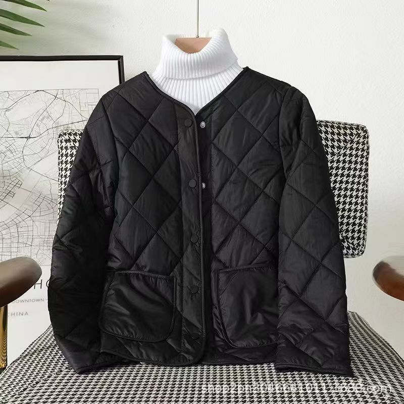 Picture of 2024 new down cotton-padded jacket women's short fleece-lined padded liner cotton-padded jacket round neck warm bottoming inner wear small cotton-padded jacket