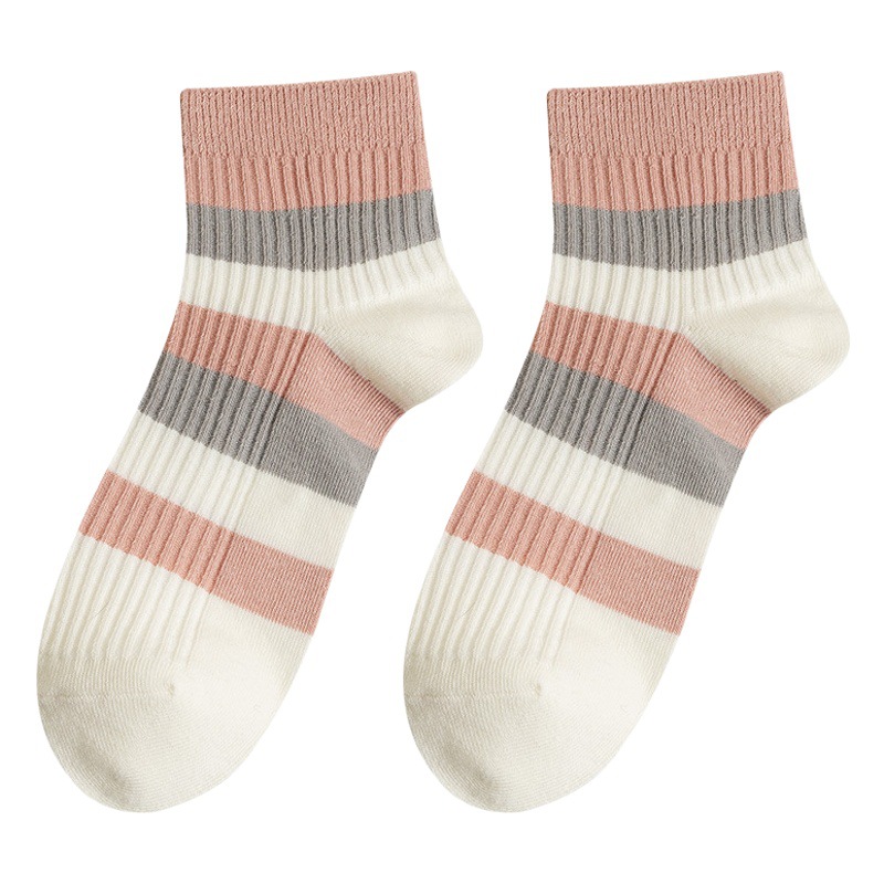 Socks for Girls Summer Cotton Socks Short Socks for Women Thin Spring and Autumn Boat Socks for Women Cute Pink Style Low-Top ins Style Socks for Women
