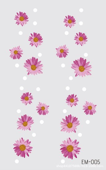 Picture of New Waterproof Sweat-proof Flower Tattoo Sticker Small Fresh Daisy Women's Face Arm Temporary Tattoo Sticker