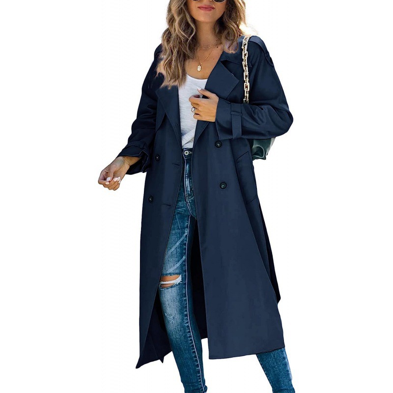 Picture of In stock! Amazon independent station cross-border European and American women's winter and autumn trench coat foreign trade 2023 coat