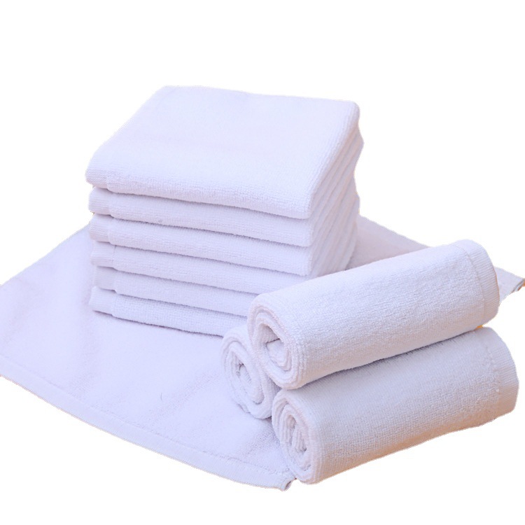 Picture of White square towel wholesale kindergarten small square cotton Star hotel catering KTV disposable cotton square towel