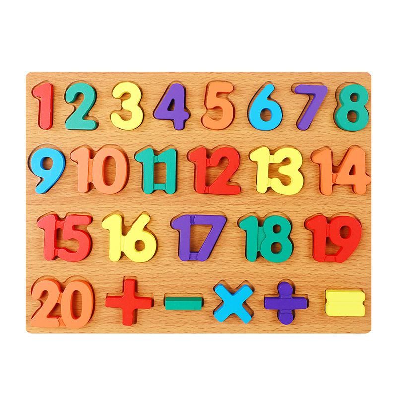 Picture of Macaron Building Blocks Number Alphabet Board Enlightenment Shape Cognitive Matching Board Baby Puzzle Puzzle Board Early Education Toys