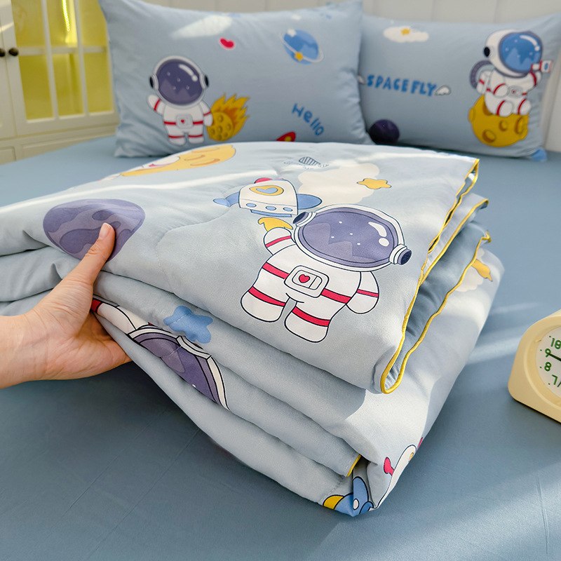 Picture of ClAss A WAshed Cotton Summer Cool Quilt ins Style Summer Soy Fiber Summer Quilt MAchine WAshAble Skin-friendly Air-conditioned Quilt WholesAle Group PurchAse