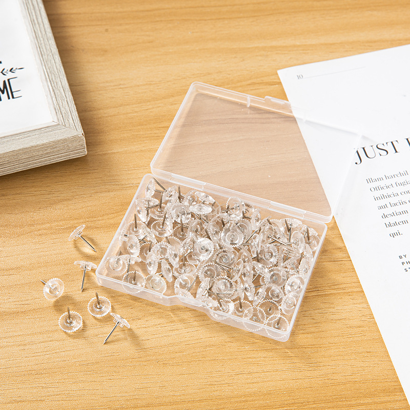 Boxed Transparent Gear Nail Amazon Special Photo Wall I-Nail Color Nail Big Head Press Nail I-Nail