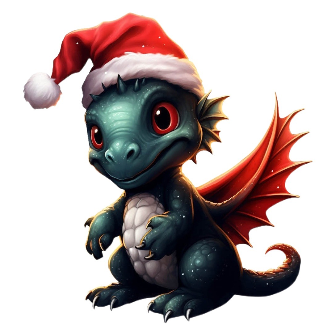Cross-border New Flat Pendant Christmas Animation Dragon Baby Hanging Christmas Party Decorations Christmas Tree Accessories