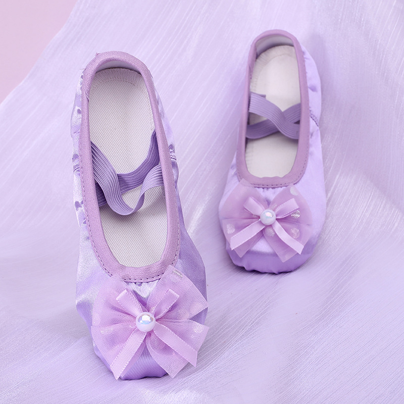 2024 New Dance Shoes Women's Soft Sole Princess Chinese Children's Ballet Girls Dancing Practice Adult Cat Claw 8014
